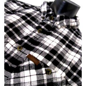 Smith's Workwear Flannel Long Sleeve Black/White Shirt Men's Size Large 2XL